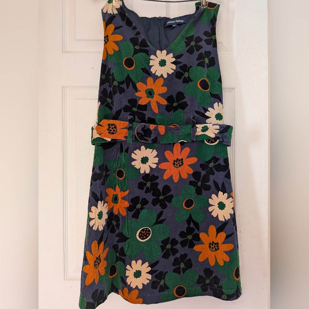 Princess Highway 60s Mod Pinny Corduroy Dress